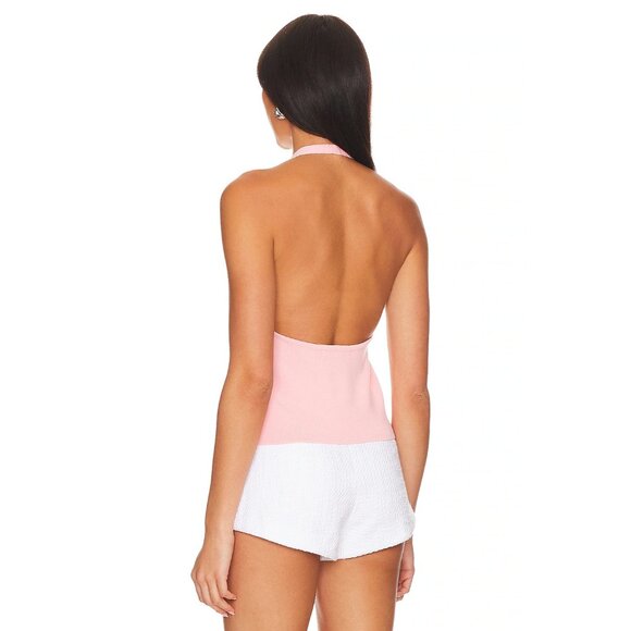 MORE TO COME Dixie Halter Top in Light Pink New Womens Sleeveless Knit - Picture 3 of 12